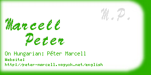 marcell peter business card